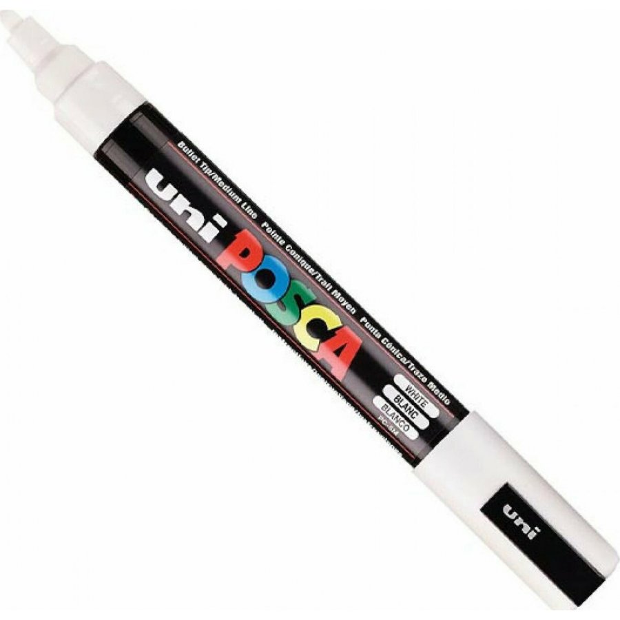Uni-Ball Posca Ανεξίτηλος Μαρκαδόρος 1.8-2.5mm Λευκός (PC5M) Uni-Ball Posca Ανεξίτηλος Μαρκαδόρος 1.8-2.5mm Λευκός (PC5M)