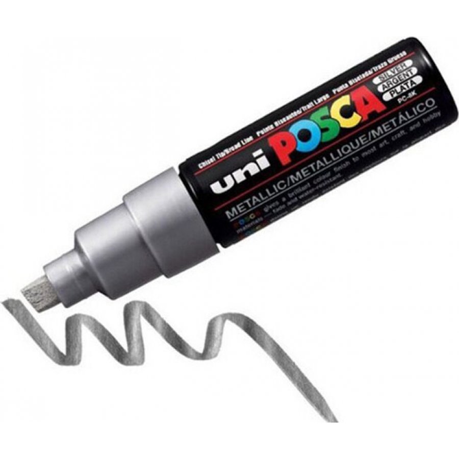 Uni-Ball Posca Ανεξίτηλος Μαρκαδόρος 8mm Ασημί (PC8K) Uni-Ball Posca Ανεξίτηλος Μαρκαδόρος 8mm Ασημί (PC8K)