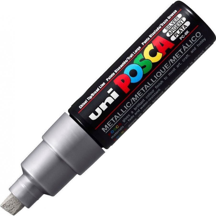 Uni-Ball Posca Ανεξίτηλος Μαρκαδόρος 8mm Ασημί (PC8K) Uni-Ball Posca Ανεξίτηλος Μαρκαδόρος 8mm Ασημί (PC8K)
