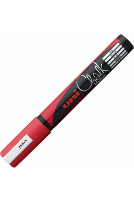 Uni-Ball Chalk Marker Μαρκαδόρος Υγρής Κιμωλίας Κόκκινο 1.8-2.5mm (PWE5M)