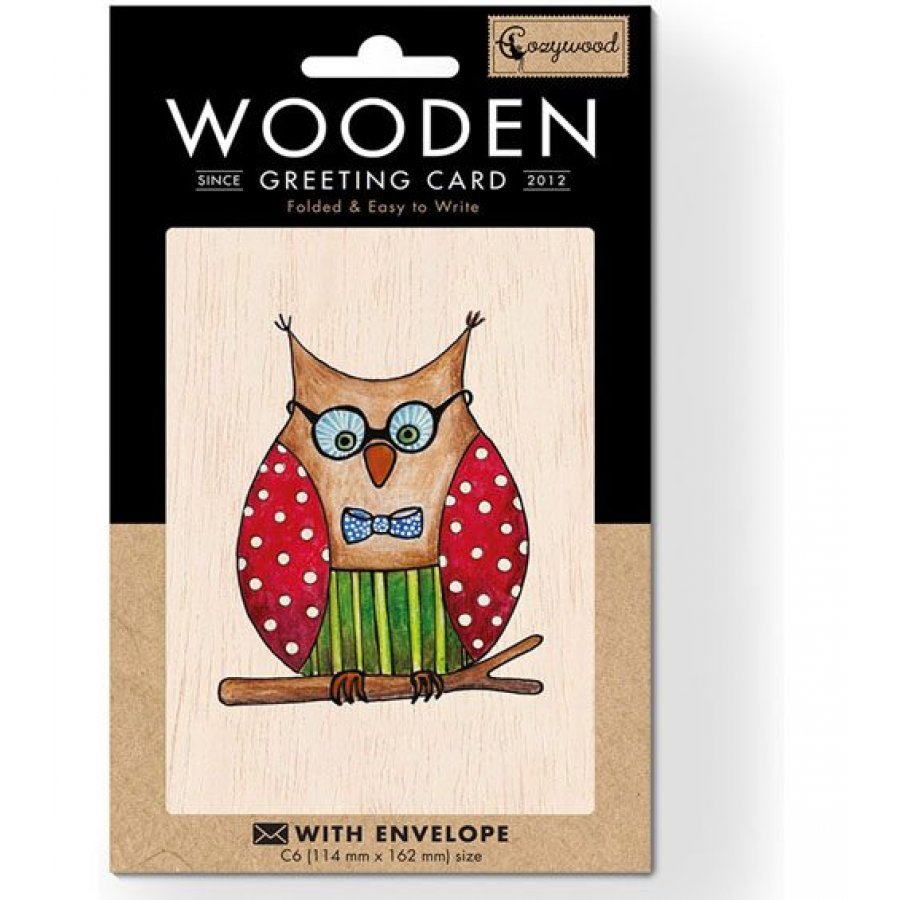 Cozywood Ξύλινη Ευχετήρια Κάρτα: Κουκουβάγια (ATV017) Cozywood Ξύλινη Ευχετήρια Κάρτα: Κουκουβάγια (ATV017)