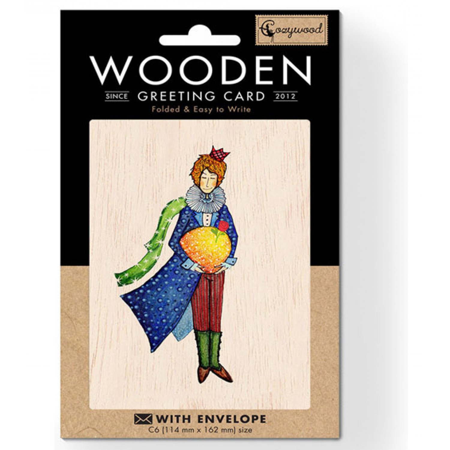 Cozywood Ξύλινη Ευχετήρια Κάρτα: Μικρός Πρίγκιπας (ATV089)