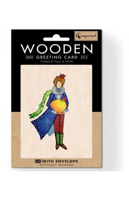 Cozywood Ξύλινη Ευχετήρια Κάρτα: Μικρός Πρίγκιπας (ATV089)