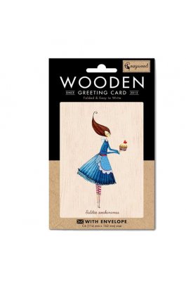 Cozywood Ξύλινη Ευχετήρια Κάρτα: Κεκάκι (ATV129) Cozywood Ξύλινη Ευχετήρια Κάρτα: Κεκάκι (ATV129)