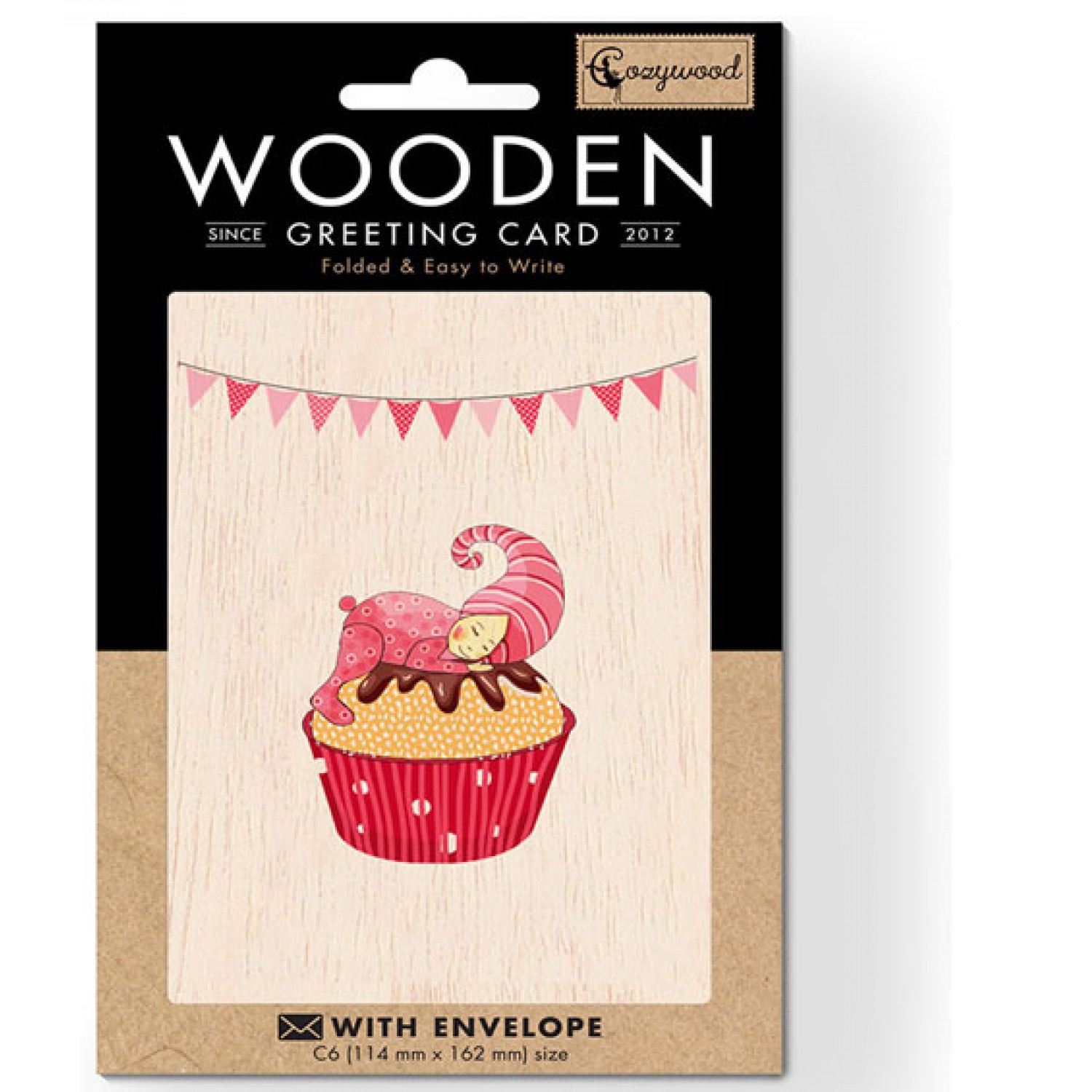 Cozywood Ξύλινη Ευχετήρια Κάρτα: Ροζ Cupcake (ATV147) Cozywood Ξύλινη Ευχετήρια Κάρτα: Ροζ Cupcake (ATV147)