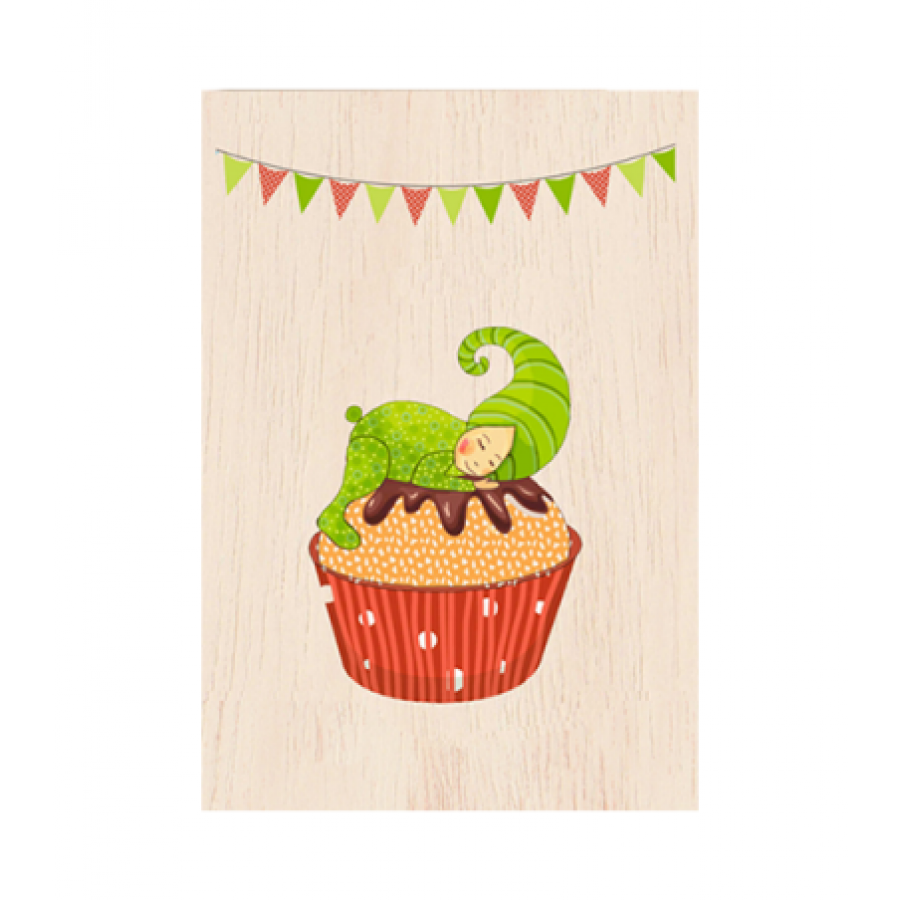 Cozywood Ξύλινη Ευχετήρια Κάρτα: Πράσινο Cupcake (ATV148) Cozywood Ξύλινη Ευχετήρια Κάρτα: Πράσινο Cupcake (ATV148)
