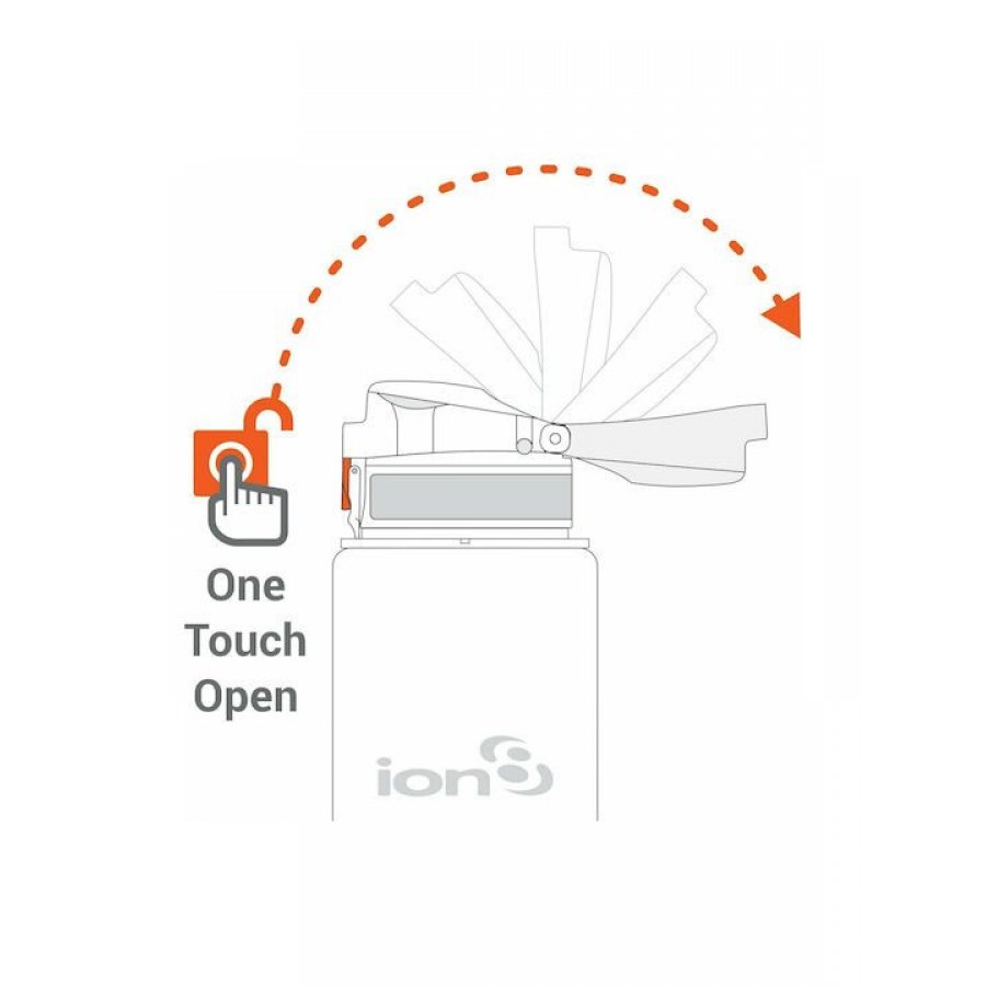 Ion8 Slim Πλαστικό Παγούρι 500ml Κεραμιδί Ion8 Slim Πλαστικό Παγούρι 500ml Κεραμιδί